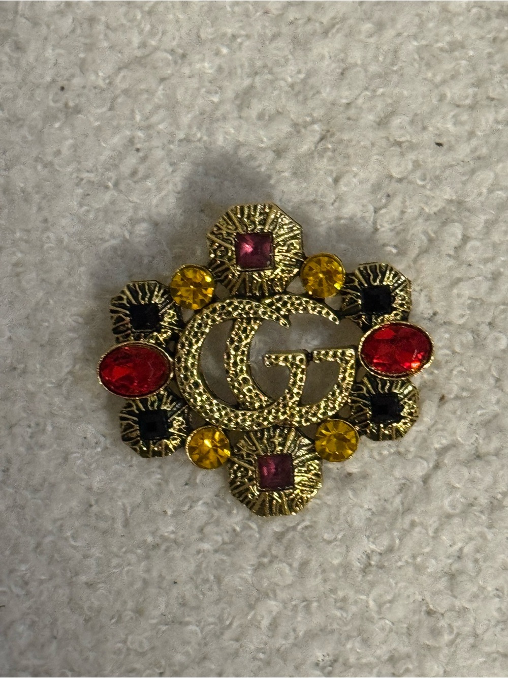 Pick your Gold Tone Multicolor Crystal Brooch - Picture 4 of 5